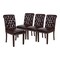 Flash Furniture 18.5 W, 27.5 L, 39.75 H 4-BT-P-BRN-LEA-GG - alternate 3
